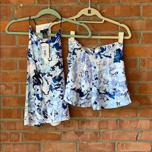 *NWT* Two Piece Aqua Set (short + tank top) sizeXS